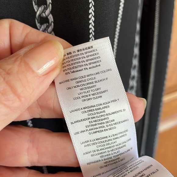 MICHAEL KORS DRESS Chain print, Tie front with chains Size XS - Picture 8 of 12